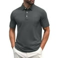 thumbnail image 1 of Mens Polo Golf Shirts with Pocket Cooling Performance Moisture Wicking Polo Shirts Dark Gray XXXXL, 1 of 5