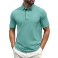 thumbnail image 1 of Mens Polo Golf Shirts with Pocket Cooling Performance Moisture Wicking Polo Shirts Mint Green XXL, 1 of 5