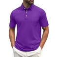 thumbnail image 1 of Mens Polo Golf Shirts with Pocket Cooling Performance Moisture Wicking Polo Shirts Purple XXXXXL, 1 of 5