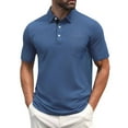 thumbnail image 1 of Mens Polo Golf Shirts with Pocket Cooling Performance Moisture Wicking Polo Shirts Royal Blue XXXXL, 1 of 5