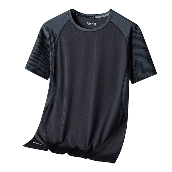 Mens Polo Running Short Sleeve Suitable Short Sleeve Mesh Sports Beach Vacation Clothes for Men,Black,M