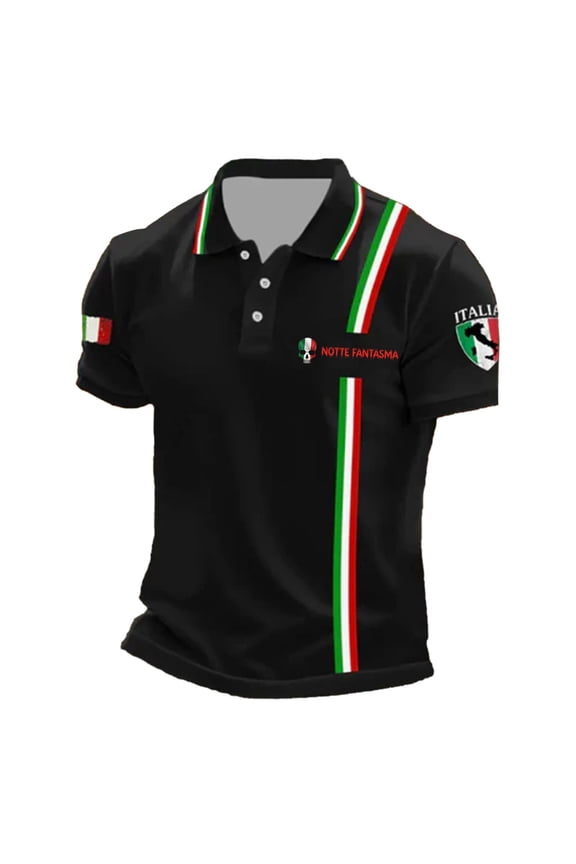 Mens Polo Shirt Halloween Skeleton Letter Printed Casual Short Sleeve Button Up Collared Tee Slim Fit Stretchy Breathable Summer T Shirts for Man Red1 XXXL