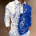 thumbnail image 1 of Mens Polo Shirt Lapel Collar Half Zipper Short Sleeve Solid Tshirts Comfortable Loose Fit Stylish Casual Fall Tops Blue XL, 1 of 4