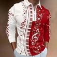 thumbnail image 1 of Mens Polo Shirt Lapel Collar Half Zipper Short Sleeve Solid Tshirts Comfortable Loose Fit Stylish Casual Fall Tops Red M, 1 of 4
