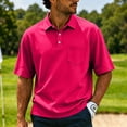 thumbnail image 1 of Mens Polo Shirt with Pocket Short Sleeve Collared Quick Dry Golf Lightweight Breathable Fabric Moisture Wicking For Casual Athletic Work M, 1 of 8