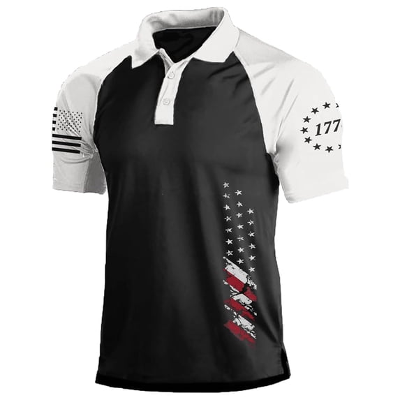 Mens Polo Shirts 4th Of July Golf Tees Casual Relaxed Fit 1776-2026 250th Anniversary Short Sleeve T Shirts