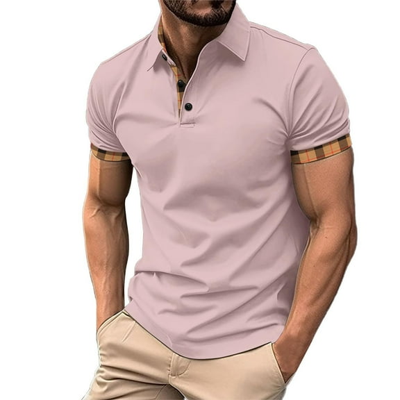 Mens Polo Shirts Button Down Solid Color Short Sleeve Sleeve Mens Clothing