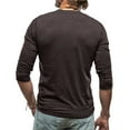 thumbnail image 1 of Mens Polo Shirts Casual Long Sleeve Solid Color Button Stand Collar Pullover Tops Summer Lightweight Slim Fit Mens T Shirts Brown M, 1 of 6