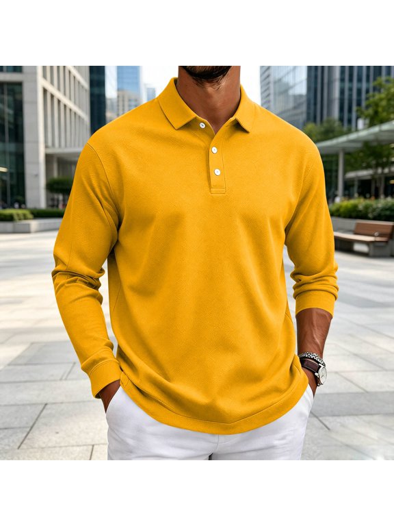 Mens Polo Shirts Casual Quick Dry Long Sleeve Golf Shirt Breathable Collared Stretch Stretch Business Casual Vacation Mens Polo Shirts