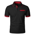 thumbnail image 1 of Mens Polo Shirts Casual With False Pockets On The Chest Roll Neck Buttons Versatile Men'S Clothing, 1 of 4