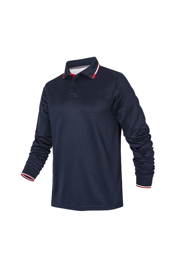 Mens Polo Shirts Classic Style Tonal Knit With Button Placket Workday Versatility Golf Shirts