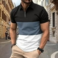 thumbnail image 1 of Mens Polo Shirts Fashionable And Comfortable Casual Outdoor Color Blocked Streetwear, 1 of 5