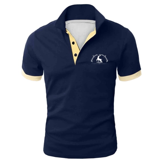 Mens Polo Shirts Golf Casual Slim Fit Summer Short Sleeve Button Up Collared Tops Stretchy Moisture Wicking Sport T Shirts for Man Beige XL