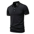 thumbnail image 1 of Mens Polo Shirts Golf Permance Moisture Wicking Classic Button Up Collared Tops Short Sleeve Loose Fit Solid Color Mens Dress Shirts Grey XXXL, 1 of 9