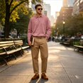 thumbnail image 1 of Mens Polo Shirts Long Sleeve Button Down Collar Casual Golf Shirt Breathable Basic Solid Color Loose Tops, L, 1 of 6