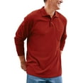 thumbnail image 1 of Mens Polo Shirts Long Sleeve Golf T-Shirts for Men with Chest Pocket, 1 of 8