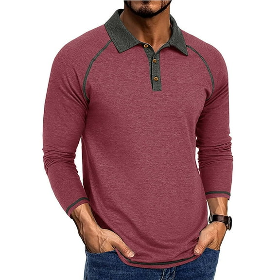 Mens Polo Shirts Long Sleeve