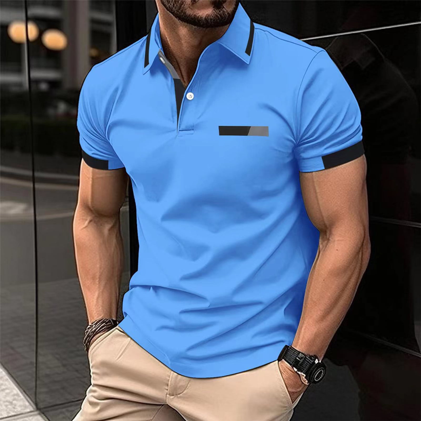 Mens Polo Shirts,Mens Muscle Shirt,Business Casual Shirts for Men,Mens ...