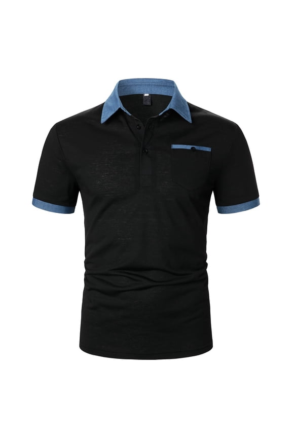 Mens Polo Shirts Regular Fit Preppy Work Outdoor Sports Tennis Men'S Clothing