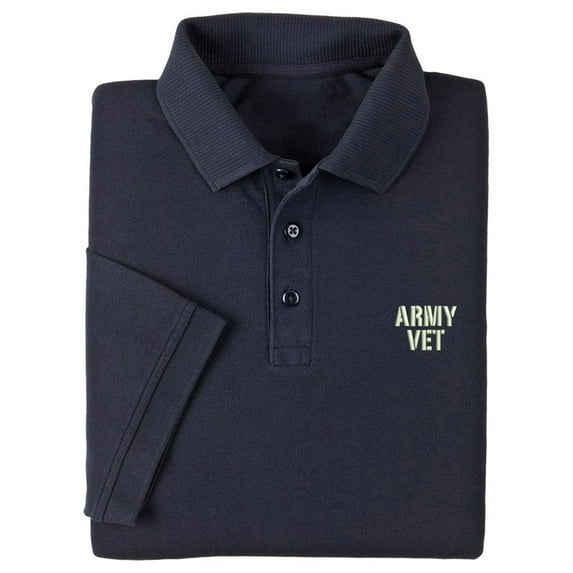 Mens Polo Shirts Short Sleeve Army Veteran Vet Embroidered Casual Polo Shirts