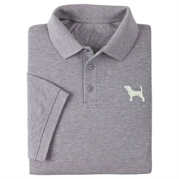 Mens Polo Shirts Short Sleeve Beagle Dog Embroidered Casual Polo Shirts