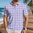 thumbnail image 1 of Mens Polo Shirts Short Sleeve Big and Tall Button Up Golf Shirts Polo Collar Breeze Blouses Camo Dry Fit Spring Tee, XL, 1 of 6