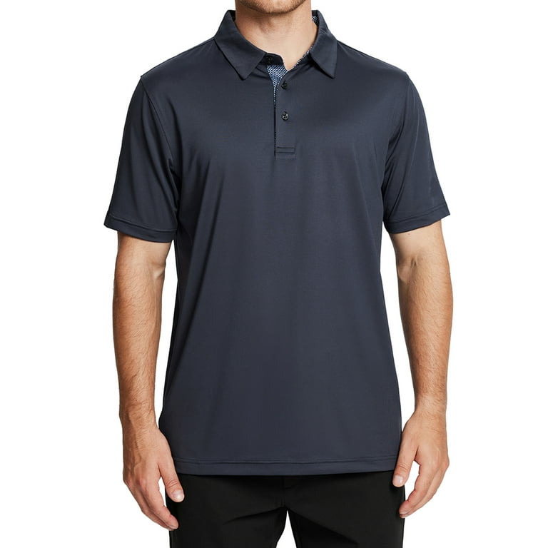 SYLCLEG Mens Polo Shirts Short Sleeve Casual Solid Stylish Dry Fit