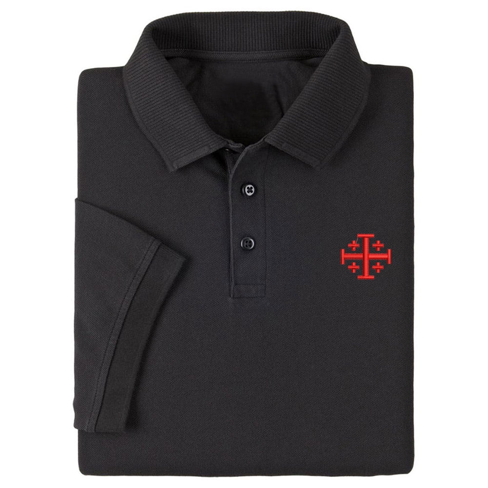 Mens Polo Shirts Short Sleeve Cross God Jesus Christian Embroidered ...