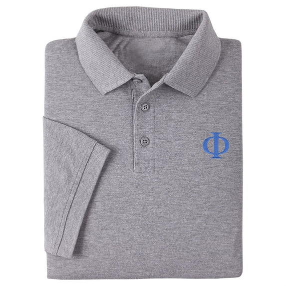 Mens Polo Shirts Short Sleeve Phi Embroidered Casual Polo Shirts