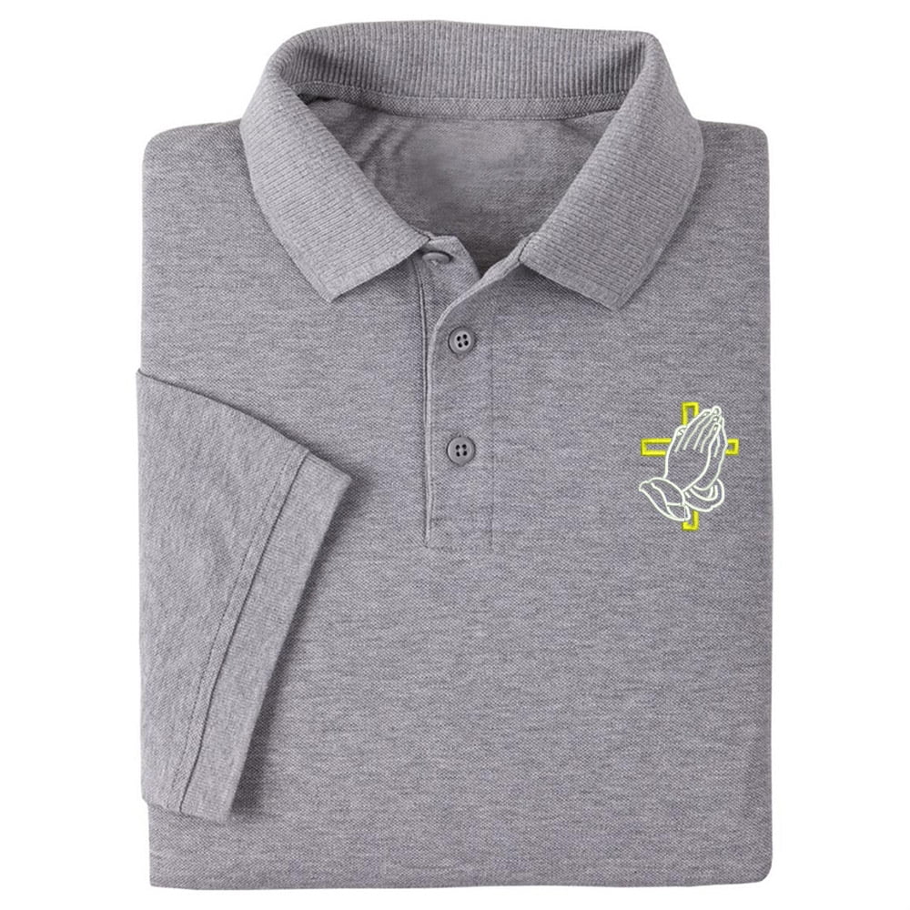 トップス praying polo shirts Size. S Praying Polo Brown