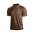 thumbnail image 1 of Mens Polo Shirts Short Sleeve Quick Dry Collared Shirt Lightweight Work Shirts with 3 Buttons 2XL, 1 of 5