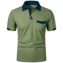 Mens Polo Shirts Short Sleeve Regular-Fit Quick-Dry Golf Polo Shirt Casual T Shirts Collared Shirts Short Sleeve
