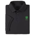 thumbnail image 1 of Mens Polo Shirts Short Sleeve Slainte Shamrock Embroidered Casual Polo Shirts, 1 of 3
