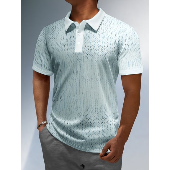 Mens Polo Shirts Short and Long Sleeve Casual Solid Stylish Dry Fit Performance Designed Collared Golf Polo Shirts for Men Blue M