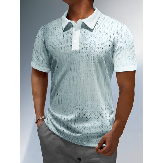 Mens Polo Shirts Short and Long Sleeve Casual Solid Stylish Dry Fit Performance Designed Collared Golf Polo Shirts for Men Blue XXL
