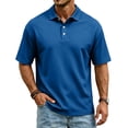thumbnail image 1 of Mens Polo Shirts Summer Golf Beach Short Sleeve Collared Quick Dry Lightweight Regular Fit Shirt, 3XL, 1 of 7