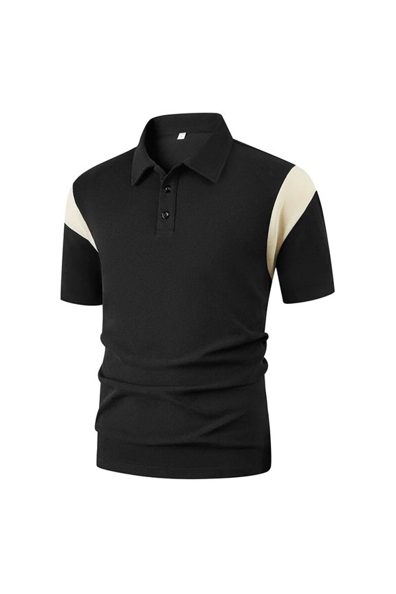 Mens Polo Shirts Summer Short Sleeved Color Matching Fashion Men'S Clothing