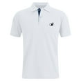 thumbnail image 1 of Mens Polo Shirts Work Business Slim Fit Short Sleeve Golf Casual Tops Button Up Collared Performance Moisture Wicking T Shirts for Man White XL, 1 of 5