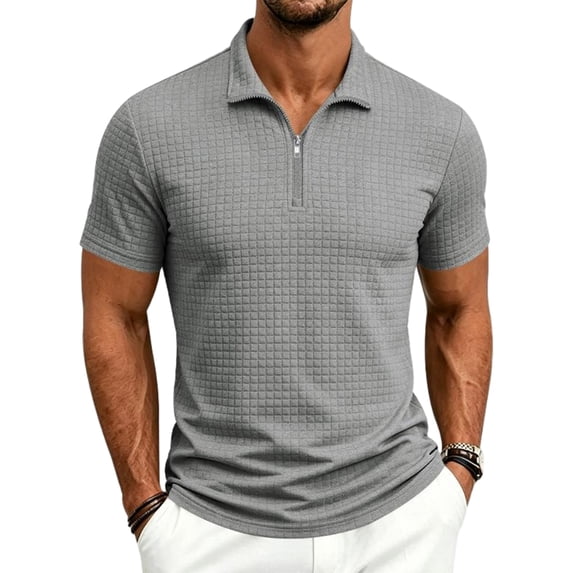 Mens Polo Short Sleeve Casual Summer Structured Collar Fashion Relaxed Fit Dressy Polo, M
