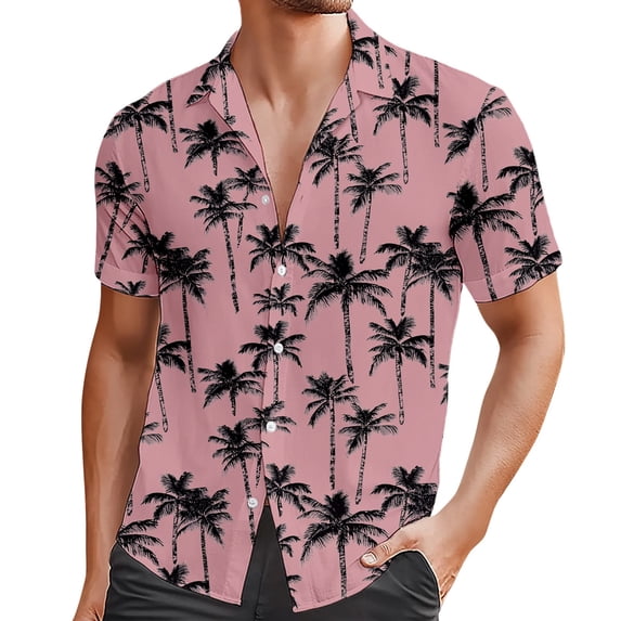 Mens Polo T-Shirt Beach Trendy Comfortable Loose Sports Collar Button Open Short Sleeve Mens Workout Shirts