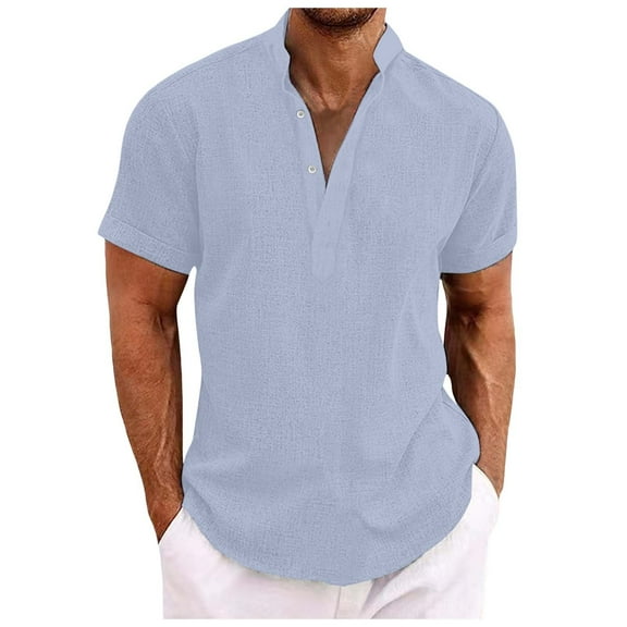Mens Polo T-Shirt Short Sleeve Solid Holiday Tops Lapel Slim Fit Mens Summer Clothing,Purple,2XL