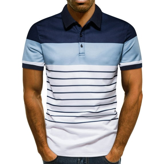 Mens Polo T Shirts Collar Men's Short Sleeve Polo Shirt with Pocket