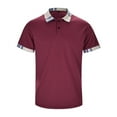 thumbnail image 1 of Mens Polo T Shirts Short Sleeve Button Polo Tees Basic Red Mens Outfits, 1 of 7
