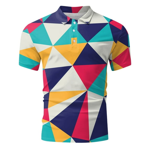 Mens Polos Black Button Up Color Blocked Summer Casual Tennis T Shirts Oversized Summer Outdoor Streetwear,Pink,XXL