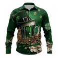 thumbnail image 1 of Mens Polos Shirts Saint Patrick'S Day Irish Novelty Print School Outfits for Teachers,Green,3XL, 1 of 3