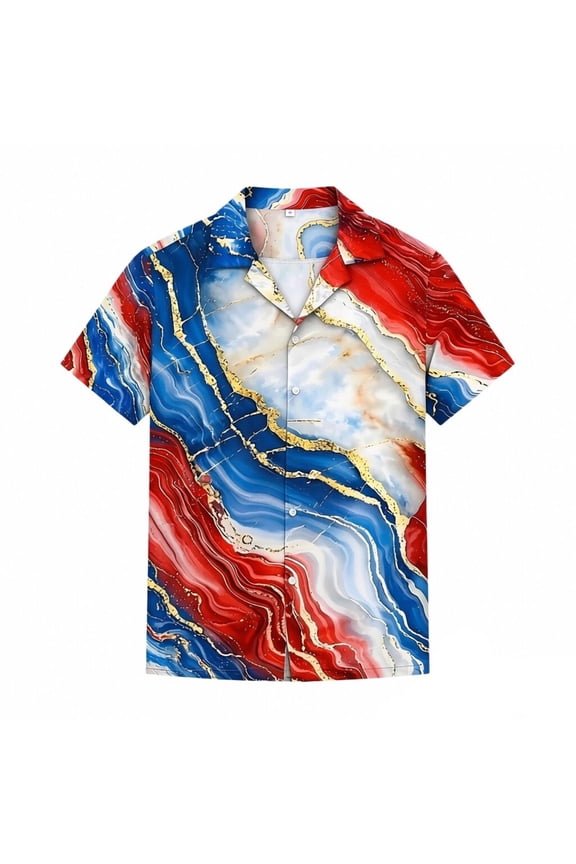 Mens Polos Shirts Short Sleeve Tropical Button Down Mens Performance Polos,Blue,XL