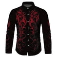 thumbnail image 1 of Mens Polos Tops Long Sleeve Trend Classic Loose Plus Size Mens Workout Shirts,Red,2XL, 1 of 2