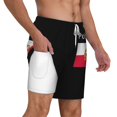 thumbnail image 1 of Mens Polska Polish Flag 2 in 1 Quick Dry Swim Trunks with Compression Liner Beach Shorts, 1 of 6