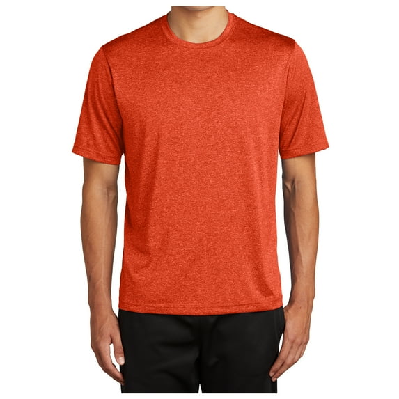 Mens Polyester Heather Contender Tee Deep Orange Heather Large