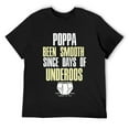 thumbnail image 1 of Mens Poppa Been Cool Since Days Of Underoos 90a Hip-hop Rap T-Shirt Black Large, 1 of 5